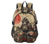 voucong Laptop Backpack for Men Japan Samurai Warrior Skeleton Samurai School Bookbag for Teen Girls 17 5" Laptops Backpack Adult Business Back Pack