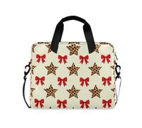 voucong Laptop Bag Briefcase Portable Crossbody Messenger with Handle and Shoulder Strap 15.6 inch Tablet Briefcase Carrying Bag Star Bow Beige