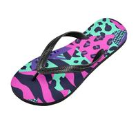 voucong Leopard Triangles Stripes Spots rubber mens flip flops supportive women's flip for Shower Swimming Pool (prop1)