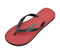 voucong Morocco Flag Moroccan National Red rubber flip flops for women cushion Flip Flop Sandal for vacation (prop1)