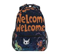 voucong Nightmare Happy Halloween Spider Cat school backpack kids boys with large bookbags for teen mochilas escolares para ni?as