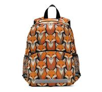 voucong Orange Black Fox backpack for kids girls chest strap book bags for 5 year old mochilas escolares para ni?as de 5 a?os