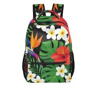 voucong Palm Tree Flower Hawaii Jungle Paradise Tropical kid purse backpack with chest clip bookbag for middle school
