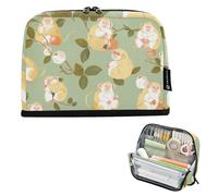 voucong Pencil Box Large Capacity Pen Cases Portable for Teacher School Cute Fat Green Monkey