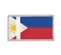 voucong Philippines Flag Filipino Philippine National Trifold fold Wallets for Men Gifts for Young Nylon Sturdy fold Wallets Men with Lanyard
