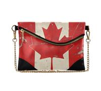 Voucong - PU Leather Wallet for Women, Elegant Party Cash Wallet, Canadian Flag