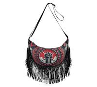 voucong Purses for Moms Adjustable Shoulder Strap Crossbody Bags for Ladies Medium Size Medium Shoulder Bag Labor Day Fist Red and Black