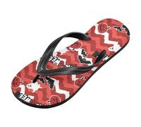 voucong Red Halloween Pumpkin ghosts rubber flip flop for men comfortable womans flip for Shower Swimming Pool (prop1)