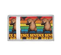 voucong Six Seven Bruh Retro Capybaras Trifold Wallet for Men Bifold for Male Minimalistic Sturdy Wallet Men Bifold with Lanyard