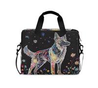 voucong Sleeve for Laptop Portable Crossbody Messenger with Handle and Shoulder Strap 15.6 inch Carrying Bag with Zipper Chic German Shepherd Dog
