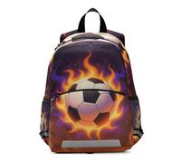 voucong Soccer Ball Football Fire Flame water backpack for kids drawstring bookbag for 6 year old mochilas para ni?a