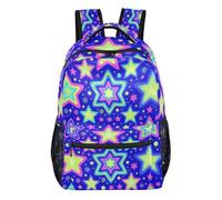 voucong Stars Purple Swirl kids princess backpack with chest strap books bag for student