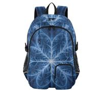 voucong Travel Laptop Backpacks for Men Indigo Bohemian Blue Black Tie Dye Work Bookbag 17.5 inch Work Backpack Business Back Pack
