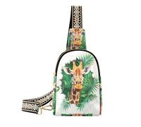 voucong trendy 3d Hole White Wall Animal Giraffe chest bag for sturdy body bag for woman for hiking, 3d Hole White Wall Animal Giraffe, One Size