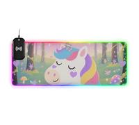 voucong Unicorn Rainbow Cute Wirel Charging Glowing Cute Mouse pad Extened Large Work 35.4 x 15.7 in Cute Mousepad