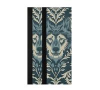 voucong William Morris Style Design Wolf Teal Refrigerator Handle Covers Washable Kitchen Decor Keep Appliance Clean Off Stains Drips for Dishwasher
