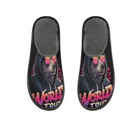 voucong Women Slippers Slippers For Women Indoor Womens Slipper Memory Foam Womans House Cozy House Hoodie Bear World Tour, Hoodie Bear World Tour, 6.5-7