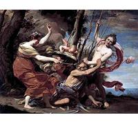 vouet simon father time overcome by love hope and beauty Art Poster Print A4