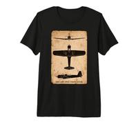 Vought Vindicator Dive Bomber Vintage WW2 Plane Silhouette Premium T-Shirt