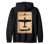 Vought Vindicator Dive Bomber Vintage WW2 Plane Silhouette Zip Hoodie