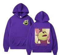 Voulkco Anime Nanalan Hoodies Who's That Wonderful Gir Print Cartoon Sweatshirts Men Women Fashion Retro Oversized Hoodie Unisex Streetwear-Purple||XL