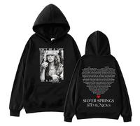 Voulkco Don't Be A Lady Be A Legend Stevie Music Nicks Hoodie Harajuku Pullover Tops Man Woman Unisex Sweatshirt Oversized Hoodie Fans Gift-Black||S