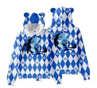 Voulkco Kid's Hoodie Game Shadow Milk Cookie 3D Printed Cat Ears Sweatshirt Funny casual pullover for boys girls Adult Cookie Run Kingdom Fans-02||9-10Years