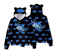 Voulkco Kid's Hoodie Game Shadow Milk Cookie 3D Printed Cat Ears Sweatshirt Funny casual pullover for boys girls Adult Cookie Run Kingdom Fans-11||9-10Years