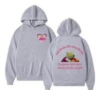 Voulkco Nanalan Hey Birdie It's okay a Birdie Hoodie Funny Who's That Wonderful Girl Cartoon Hoodies Men Women's Long Sleeve Unisex Pullovers oversize Sweatshirts-Grey||XXL