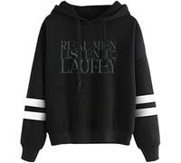Voulkco Real Men Listen To Laufey Hoodie Pocketless Parallel Bars Sleeve Unisex Streetwear Women Men Hooded Sweatshirts Laufey Merch-Black||M