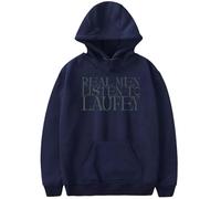 Voulkco Real Men Listen To Laufey Hoodie Unisex Fashion Letter Fans Print Sweatshirts Men Women Harajuku Harajuku Clothes-Navy||S