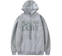 Voulkco Real Men Listen To Laufey Hoodie Unisex Fashion Letter Fans Print Sweatshirts Men Women Harajuku Harajuku Clothes-Grey||S