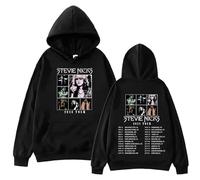 Voulkco Stevie Music Nicks Tour Hoodie Harajuku Hip Hop Unisex Pullover Tops Oversized Hoodie Fans Gift-Black||L