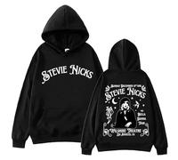 Voulkco Stevie Music Nicks Tour Hoodie Harajuku Oversized Pullover Tops Men Women Sweatshirt Unisex hoodies Fans Gift-Black||XL
