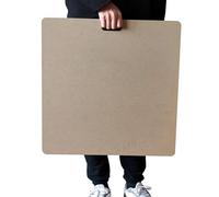 Voulosimi Clay Wedging Board with Built in Handle Portable 22 x 22 Inch Wooden Mat Clay Board for Clay Crafts Arts Making,Drafting Art, BZ-FT01, Brown