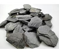 Voulosimi Natural Slate Rocks PH Neutral Stone Perfect Rocks for Aquariums, Landscaping Model,Tank Decoration,Amphibian Enclosures (3.5 LB, 3-5 inch)