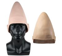 VOUNEDA Halloween Horror Mask,Alien Latex Cap Cosplay Headgear Egg Conical Head Cover Helmet Halloween Christmas Carnival Props Festival Party Headgear Equipments,23 * 30 cm