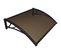VOUNOT 100x80cm Front Door Canopy Porch Outdoor Awning, Brown