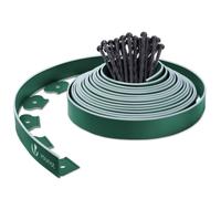 VOUNOT 10m Flexible Lawn Edging with Green Outline Edge, Green