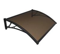 VOUNOT 120x80cm Front Door Canopy Porch Outdoor Awning, Brown