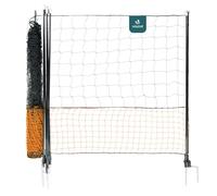 VOUNOT® 12m Chicken Netting Kit with Access Gate, Heavy-Duty PE Poultry Fence for Outdoor Enclosure, Double-Spike Posts, Suitable for Chickens, Ducks, Accessories Included, Orange
