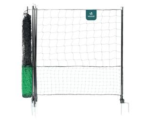 VOUNOT® 12m Chicken Netting Kit with Access Gate, Heavy-Duty PE Poultry Fence for Outdoor Enclosure, Double-Spike Posts, Suitable for Chickens, Ducks, Accessories Included