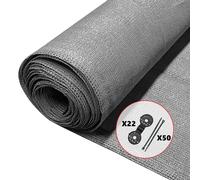 VOUNOT Privacy Netting 1x10m Garden Screening - Grey, Grey