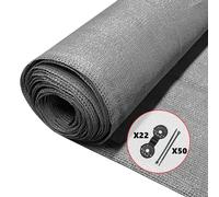 VOUNOT 1x10m Privacy Netting HDPE Shading Net, 75% Shading Rate, Grey