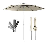VOUNOT 2.7m Garden Parasol, Outdoor Tilting Umbrella with Protective Cover