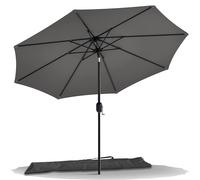 VOUNOT 2.7m Garden Parasol Sun Shade Umbrella with Cover, Tilt & Crank, Grey
