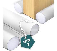 VOUNOT® 2 Pack Double Sided Draught Excluder 96cm, Under Door Draft Stopper with Foam Seal Door Gap Blocker, Energy Saving Reduces Noise, Light and Pest, White
