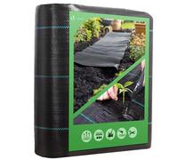 VOUNOT 2x10m Weed Control Fabric, Heavy Duty Landscape Ground Cover Membrane, Black