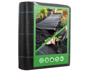 VOUNOT 2x25m Weed Control Fabric, Heavy Duty Landscape Ground Cover Membrane, Black