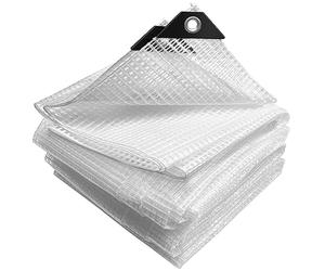 VOUNOT 2x3m Tarpaulin Waterproof Heavy Duty Reinforced Clear Plastic Multipurpose Tarp Sheet Garden Furniture Shed Cover, Ground Sheets for Camping